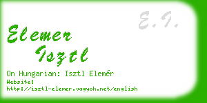 elemer isztl business card